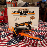 品番0227　1/32スケール　ダイキャストエアプレーン VINTAGE AIRPLANE BANK　 ハーレーダビッドソン　Harley-Davidson　飛行機　外箱付き　貯金箱　ヴィンテージ　千葉店