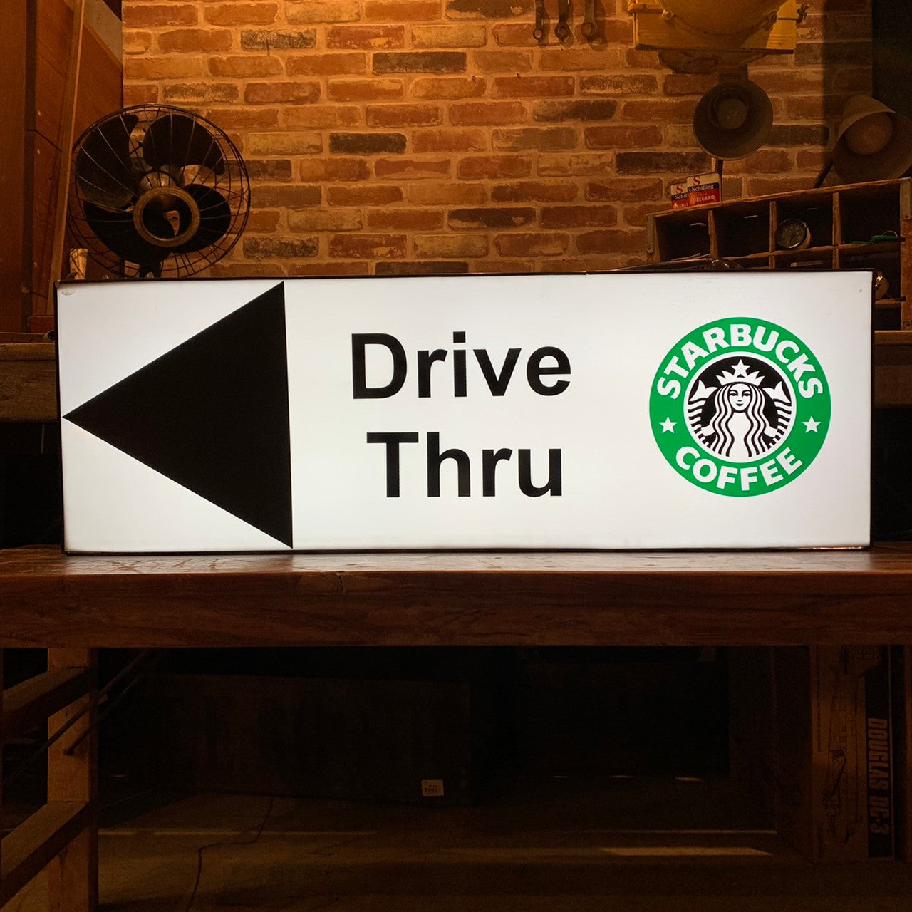 品番0388 STARBUCKS DRIVE THRU LIGHT SIGN スターバックス ドライブ