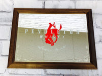 品番0170　パブミラー　PENDLETON WHISKY　ペンドルトン ウイスキー　壁掛　アート　木製フレーム　千葉店