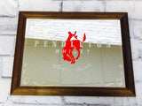 品番0170　パブミラー　PENDLETON WHISKY　ペンドルトン ウイスキー　壁掛　アート　木製フレーム　千葉店