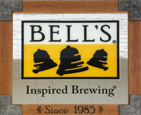 品番0392　パブミラー　BELL'S Inspired Brewing　ベルズ　壁掛　アート　ディスプレイ　千葉店