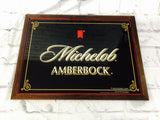 品番0139　パブミラー　Michelob Amber Bock　壁掛　アート　ディスプレイ　アメリカン雑貨