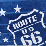 品番0963　ラグ マット　US ROUTE 66　ルート66』　フロアマット　カーペット　ブルー　アメリカン雑貨　ヴィンテージ　千葉店