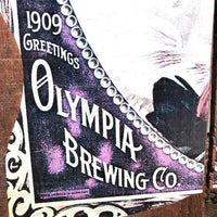 品番1377　オリンピアビール　1909　Olympia Beer　木製　プラーク　サインボード　ヴィンテージ　千葉店