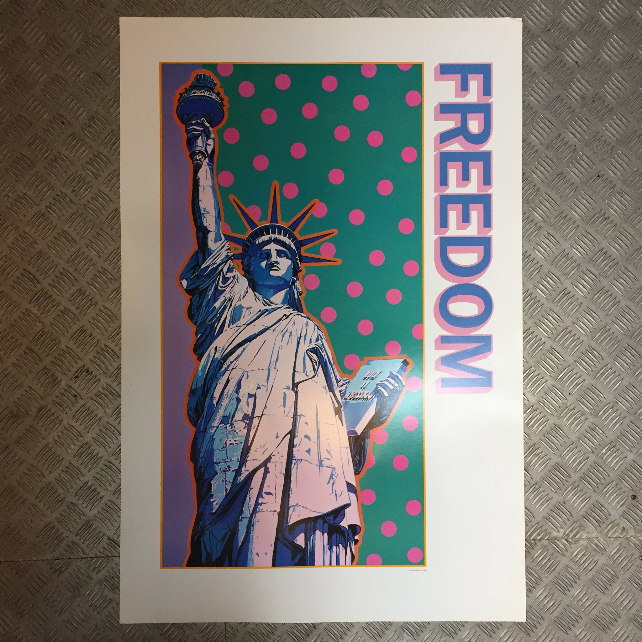 品番0592-1 ヒロ・ヤマガタ 1990 FREEDOM 自由の女神 水玉 ニューヨーク アート ポスター ヴィンテージ 千葉店 –  L.A.DEPO（エルエーデポ）